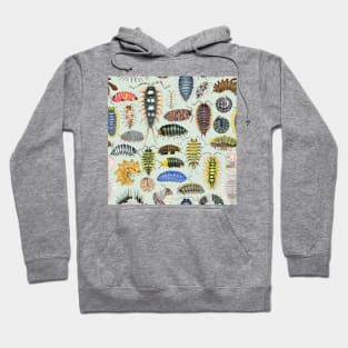 Crazy Isopod Pattern- Aqua Hoodie